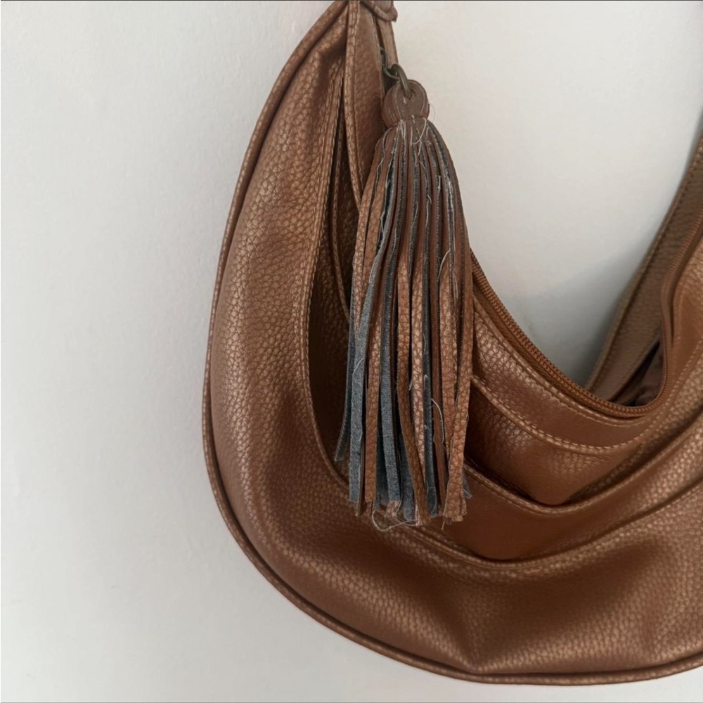 Anthropologie Metallic Brown Hobo Bag